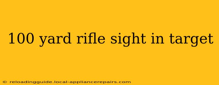 100 yard rifle sight in target