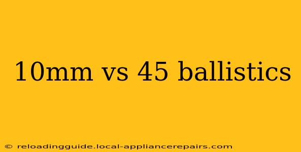 10mm vs 45 ballistics