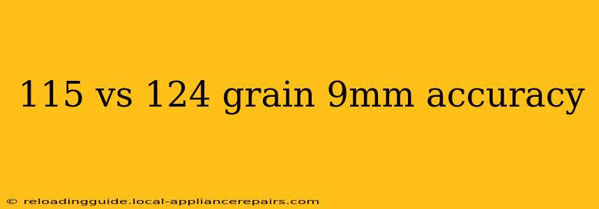 115 vs 124 grain 9mm accuracy