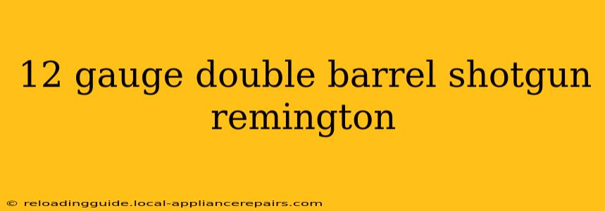 12 gauge double barrel shotgun remington