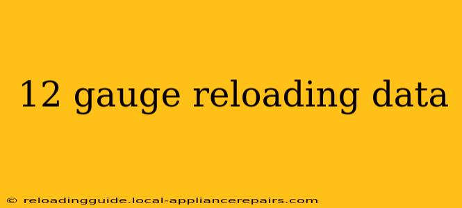 12 gauge reloading data