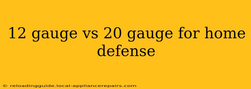 12 gauge vs 20 gauge for home defense