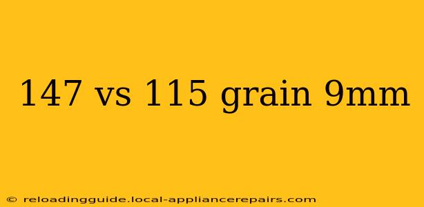 147 vs 115 grain 9mm