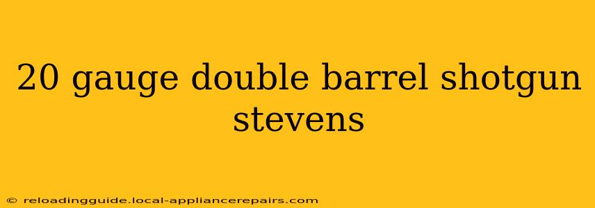 20 gauge double barrel shotgun stevens