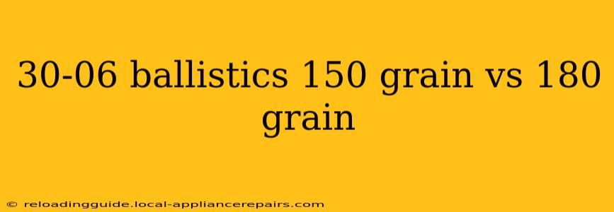 30-06 ballistics 150 grain vs 180 grain