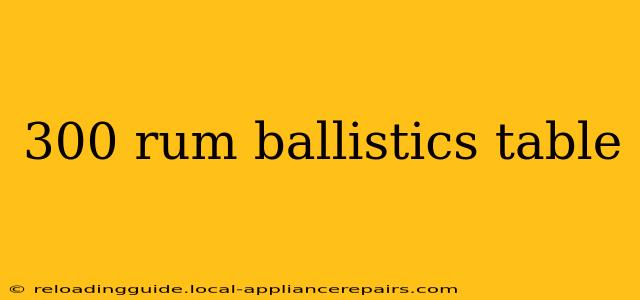 300 rum ballistics table