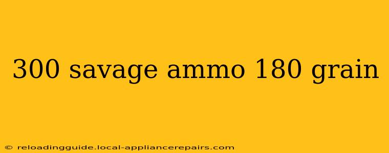 300 savage ammo 180 grain