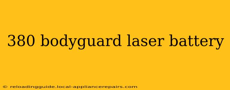 380 bodyguard laser battery