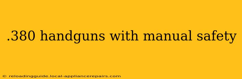 .380 handguns with manual safety