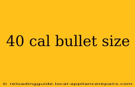 40 cal bullet size