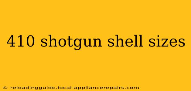 410 shotgun shell sizes