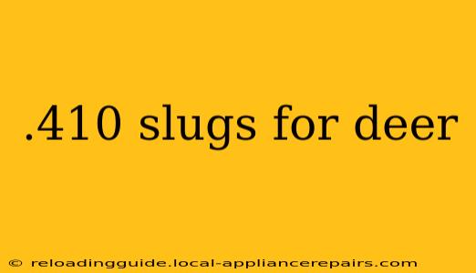 .410 slugs for deer