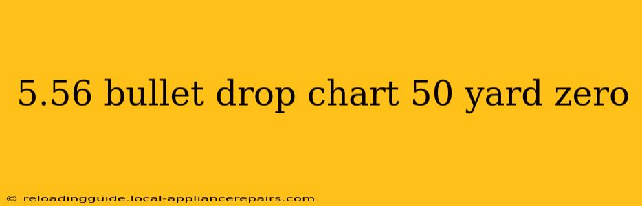 5.56 bullet drop chart 50 yard zero