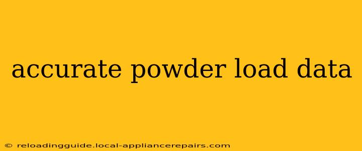 accurate powder load data