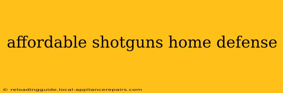 affordable shotguns home defense