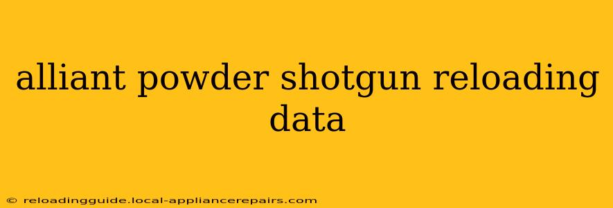 alliant powder shotgun reloading data