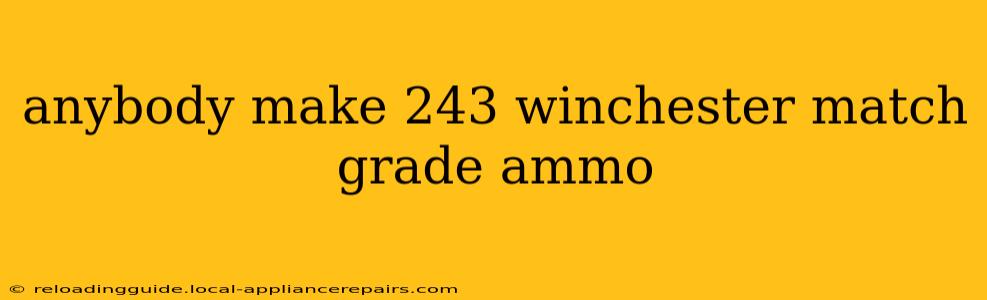 anybody make 243 winchester match grade ammo