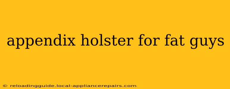 appendix holster for fat guys