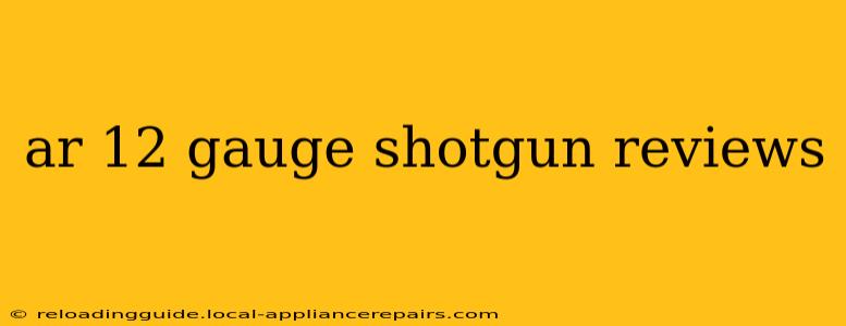 ar 12 gauge shotgun reviews