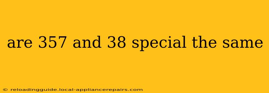 are 357 and 38 special the same