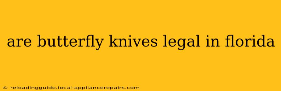 are butterfly knives legal in florida