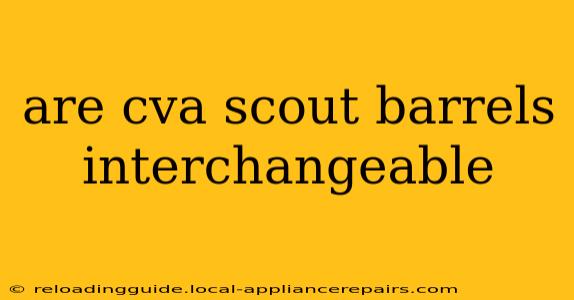 are cva scout barrels interchangeable