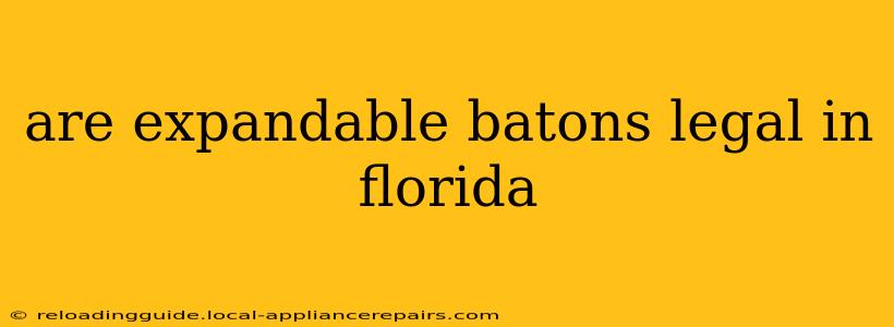 are expandable batons legal in florida