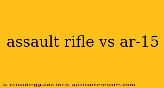 assault rifle vs ar-15