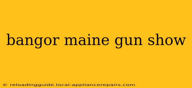 bangor maine gun show