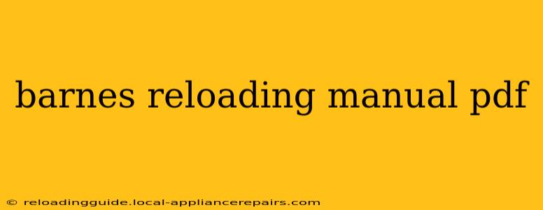 barnes reloading manual pdf