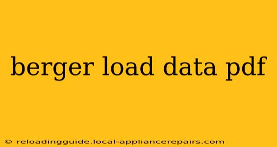 berger load data pdf