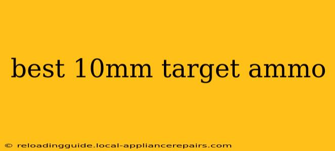 best 10mm target ammo