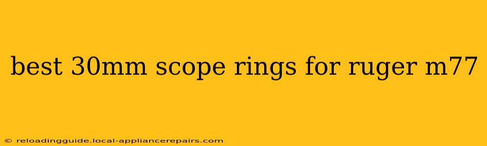 best 30mm scope rings for ruger m77