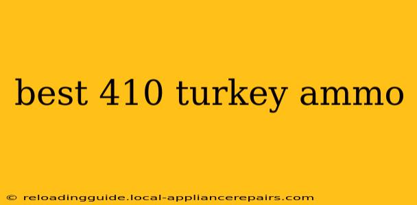 best 410 turkey ammo