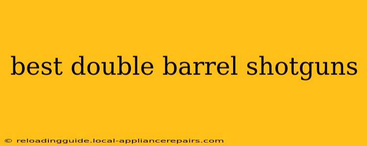 best double barrel shotguns