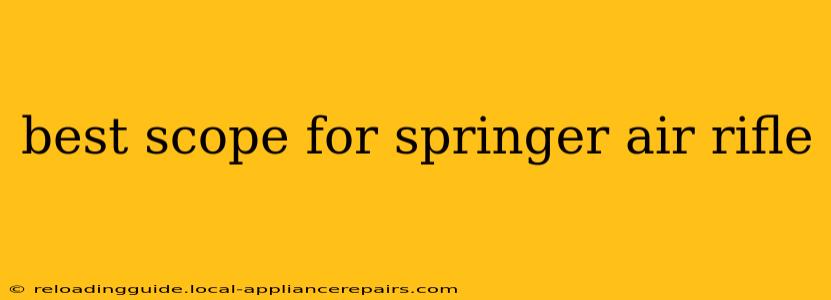 best scope for springer air rifle