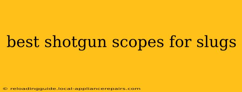 best shotgun scopes for slugs