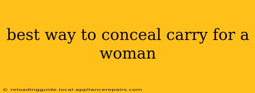 best way to conceal carry for a woman