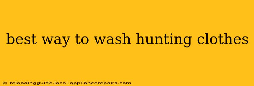 best way to wash hunting clothes