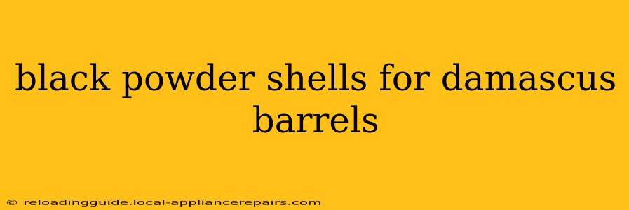 black powder shells for damascus barrels