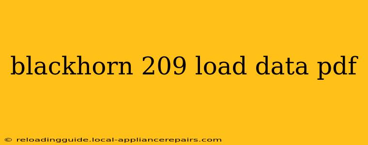 blackhorn 209 load data pdf