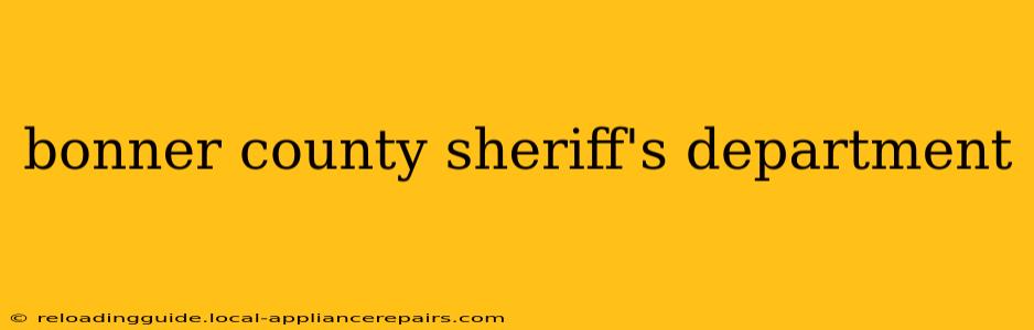 bonner county sheriff's department