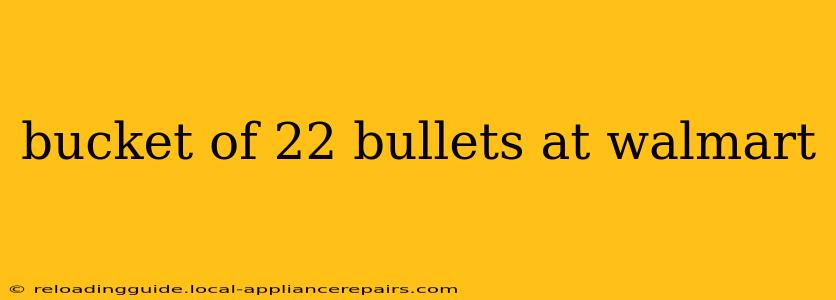 bucket of 22 bullets at walmart