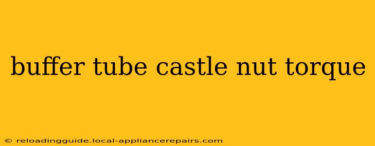 buffer tube castle nut torque