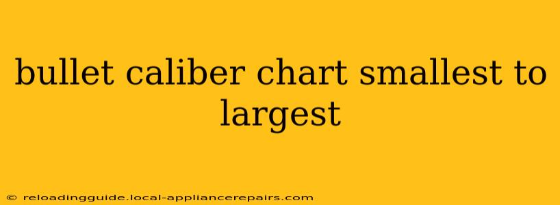 bullet caliber chart smallest to largest