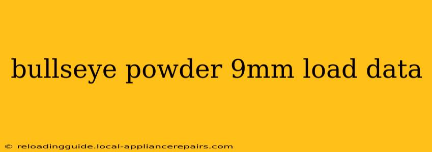 bullseye powder 9mm load data