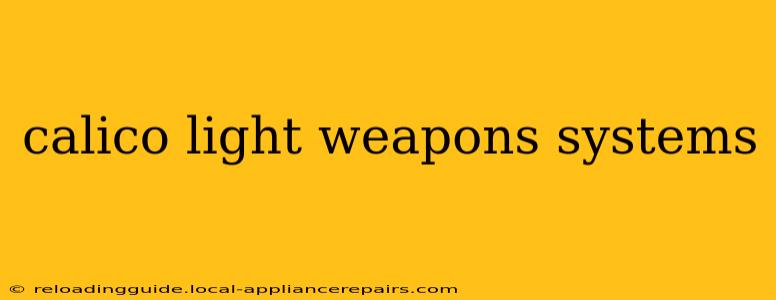 calico light weapons systems