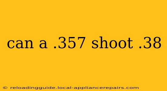 can a .357 shoot .38