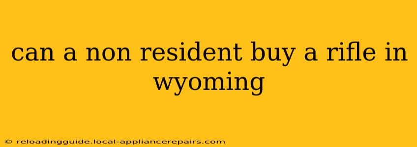 can a non resident buy a rifle in wyoming