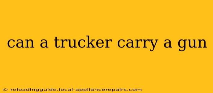 can a trucker carry a gun